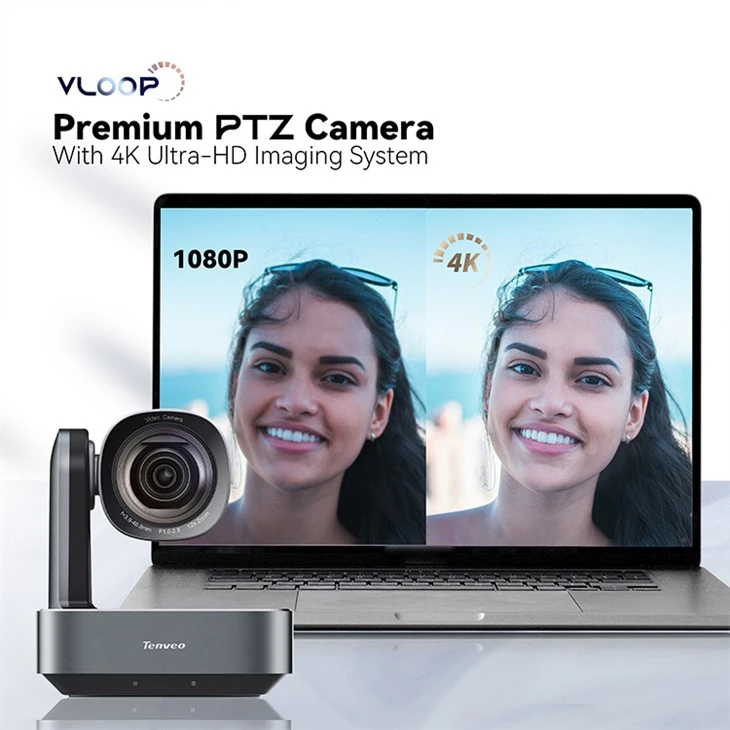 12X ZOOM 4K PTZ Camera Using for Conferencing and Live Streaming